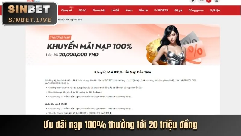 Thưởng nạp lại cho cá cược thể thao